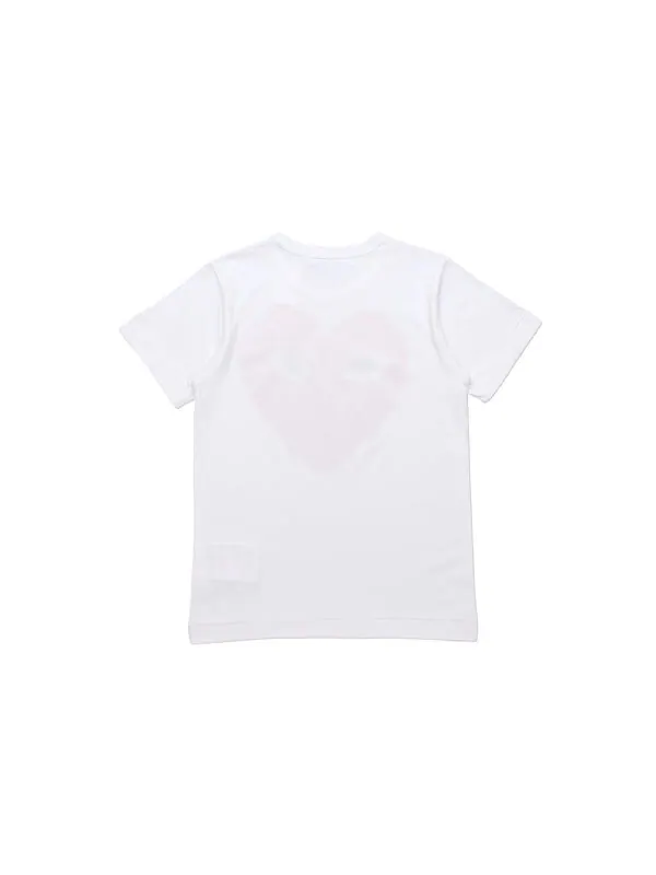 Футболка heart emblem t-shirt 'white' Comme Des Garcons Play — изображение 2 из 4, белый