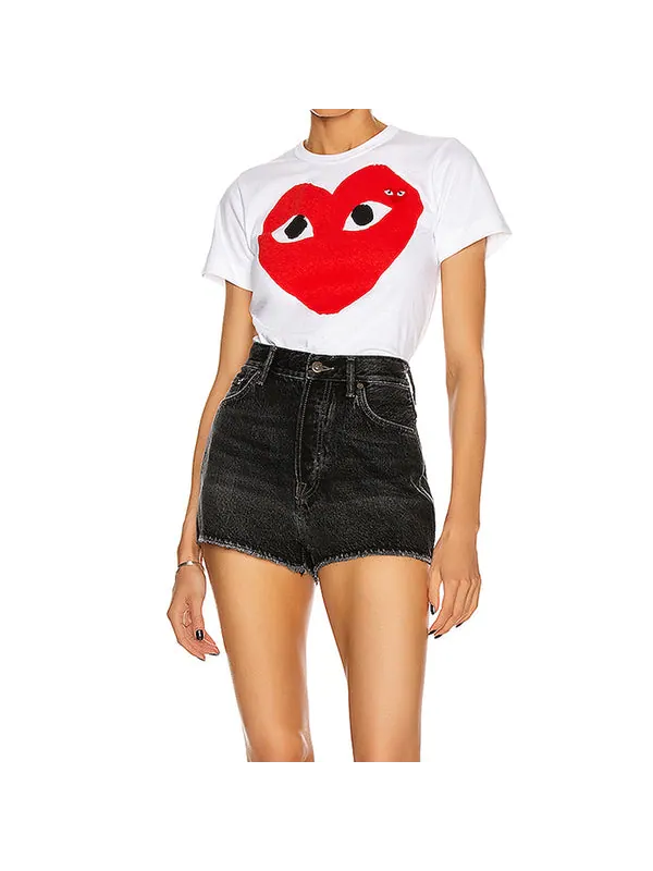 Футболка heart emblem t-shirt 'white' Comme Des Garcons Play — изображение 4 из 4, белый