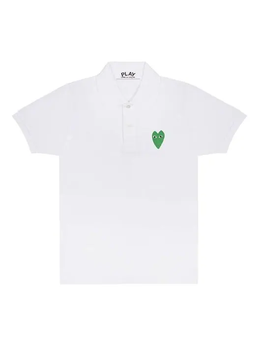 Рубашка поло polo green emblem 'white' Comme Des Garcons Play — изображение 1 из 1, белый