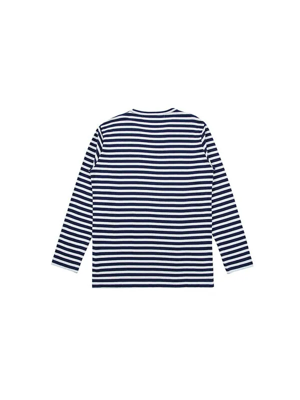 Футболка stripe long sleeves tee 'blue white green' Comme Des Garcons Play — изображение 2 из 4, мульти