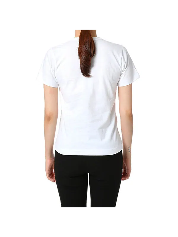 Футболка long hearts tee 'white green' Comme Des Garcons Play — изображение 3 из 4, белый