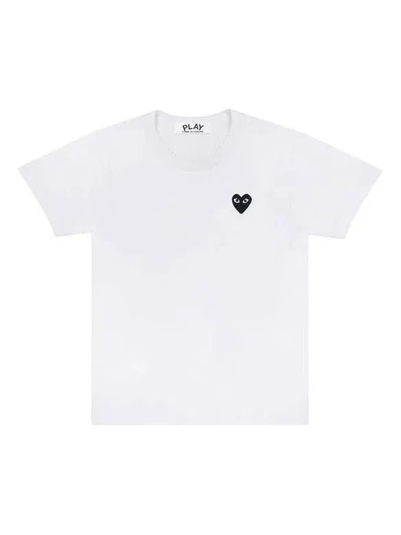 Футболка COMME des GARCONS PLAY FW25 с черным сердцем — изображение 1 из 5, белый