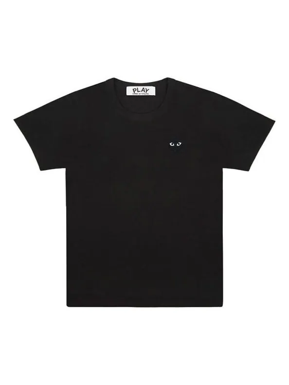 Футболка heart tshirt 'black' Comme Des Garcons Play — изображение 1 из 4, черный