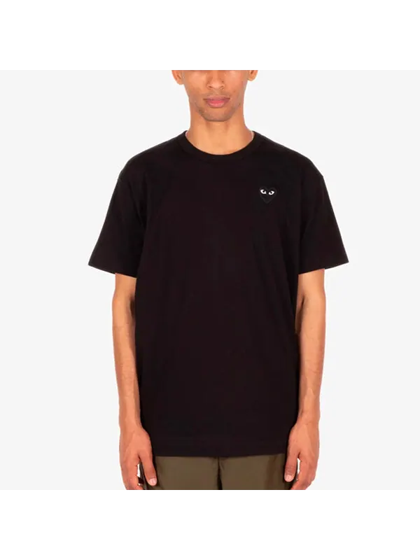 Футболка heart tshirt 'black' Comme Des Garcons Play — изображение 3 из 4, черный