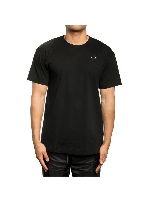Футболка heart tshirt 'black' Comme Des Garcons Play — изображение 4 из 4, черный