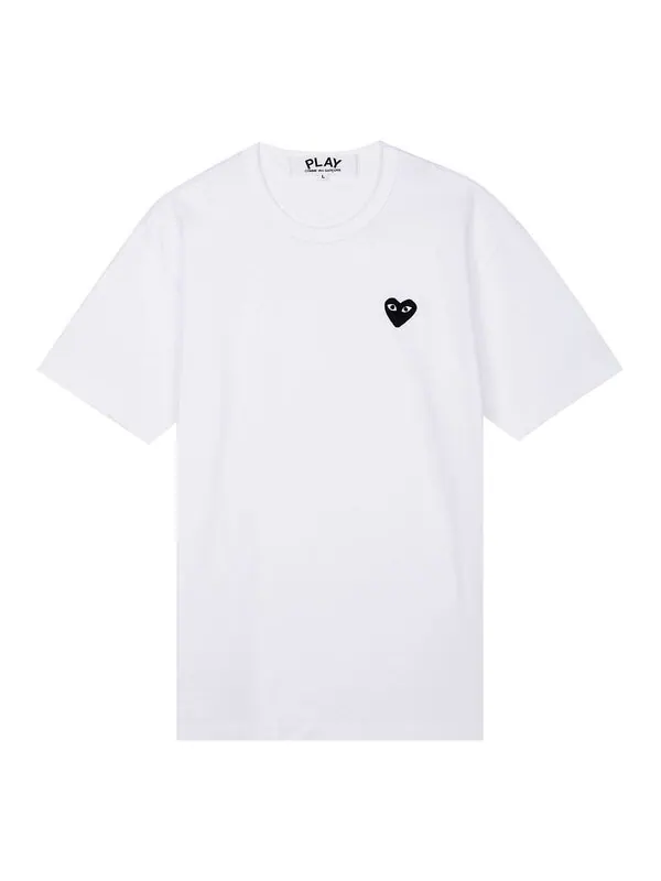 Футболка heart t-shirt 'white' Comme Des Garcons Play — изображение 1 из 2, белый