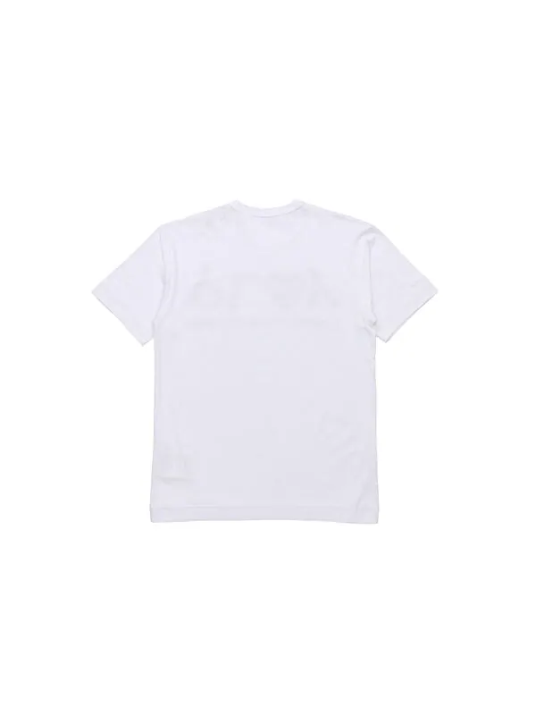 Футболка inverted text t-shirt 'white' Comme Des Garcons Play — изображение 2 из 4, белый
