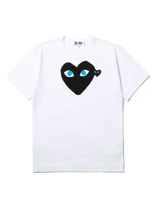 Футболка emblem heart t-shirt 'white' Comme Des Garcons Play — изображение 1 из 1, белый