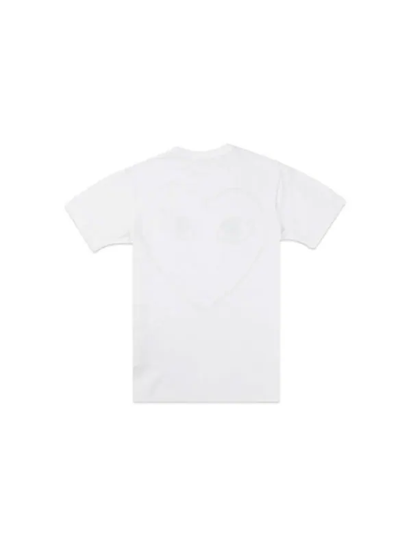 Футболка outline heart t-shirt 'white' Comme Des Garcons Play — изображение 2 из 2, белый