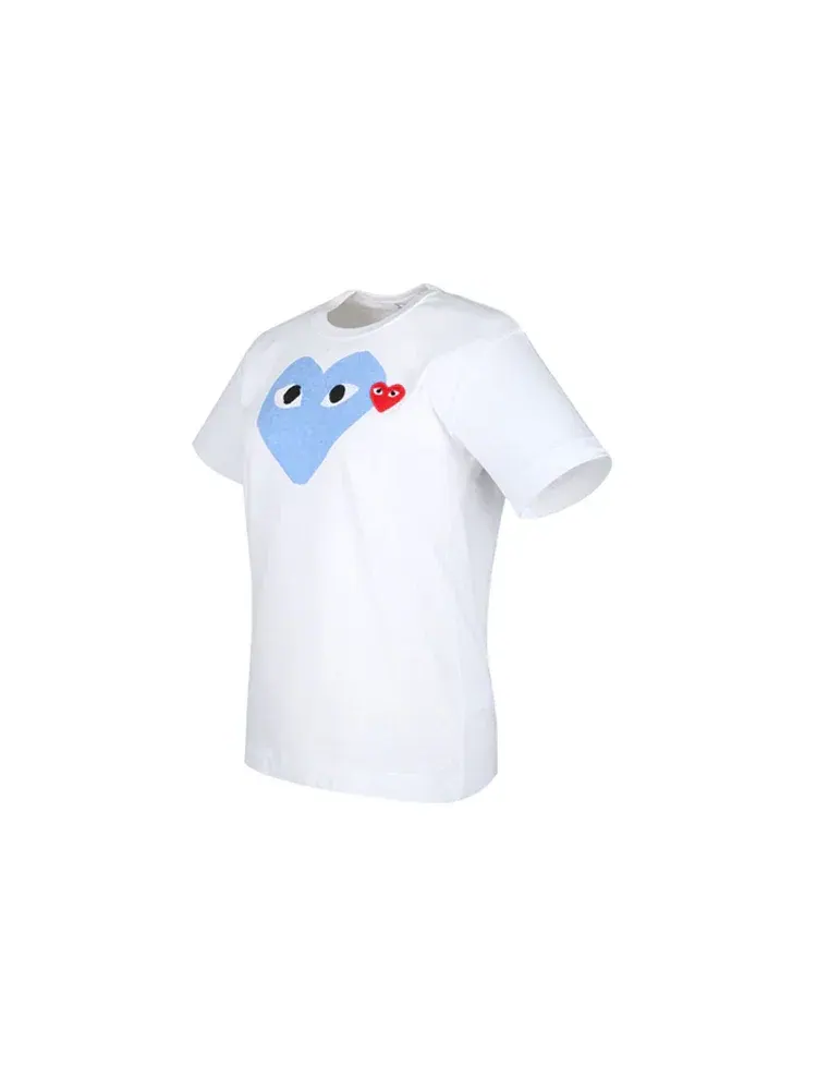 Футболка COMME des GARCONS FW25 PLAY с цветным сердцем, белая Comme Des Garcons Play — изображение 3 из 7, белый