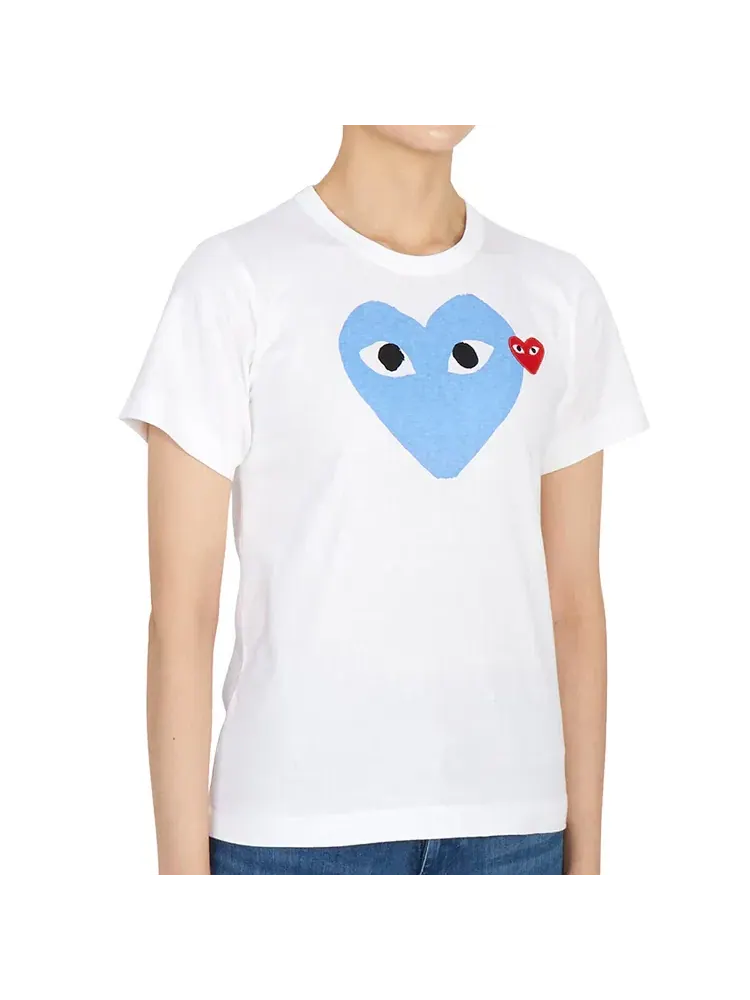 Футболка COMME des GARCONS FW25 PLAY с цветным сердцем, белая Comme Des Garcons Play — изображение 6 из 7, белый