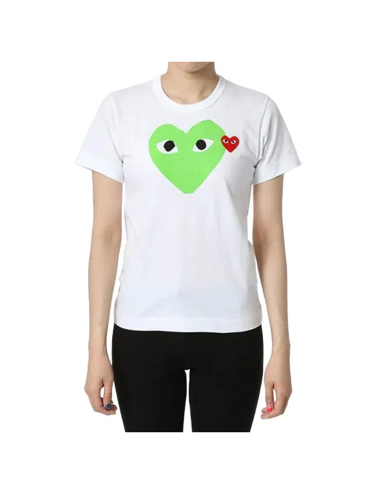 Футболка COMME des GARCONS PLAY FW25 с сердечком — изображение 4 из 4, белый