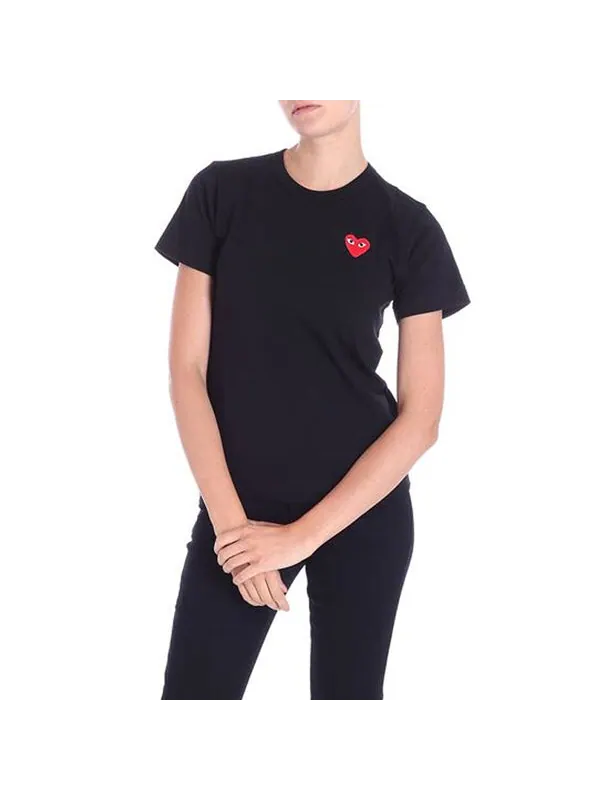 Футболка small logo tee 'black' Comme Des Garcons Play — изображение 2 из 4, черный