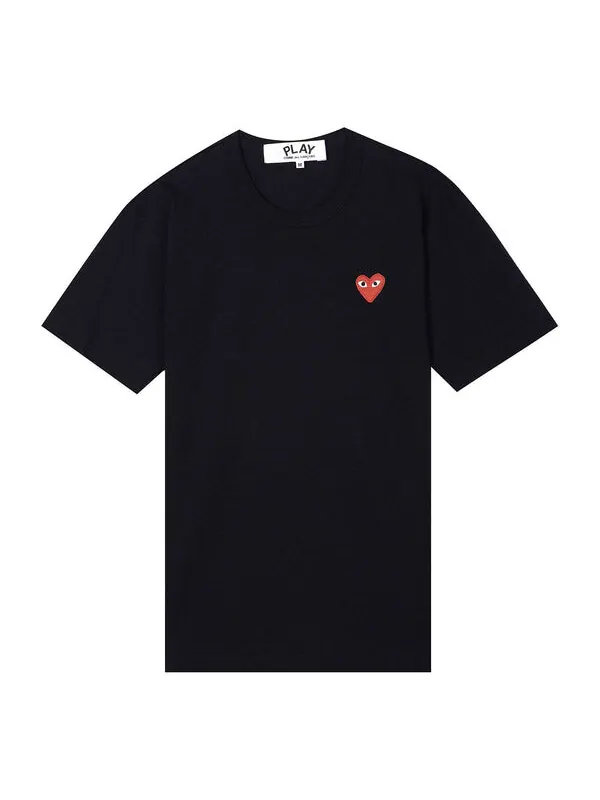 Футболка heart t-shirt 'black' Comme Des Garcons Play — изображение 1 из 2, черный