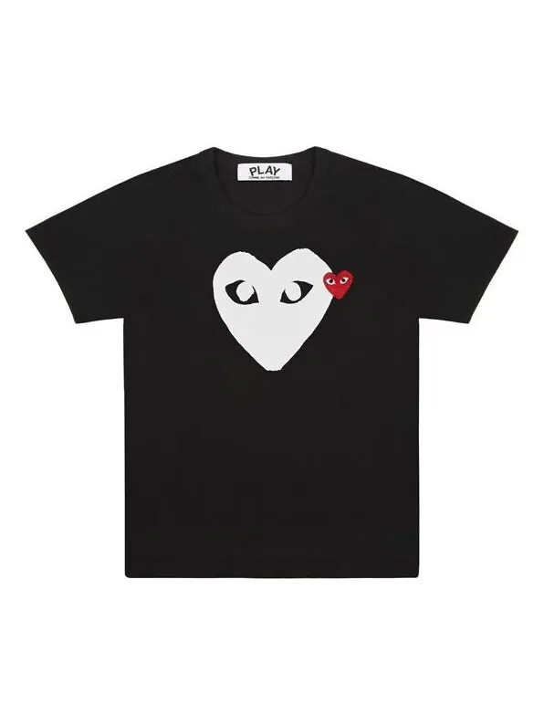 Футболка emblem heart tee 'black' Comme Des Garcons Play — изображение 1 из 4, черный