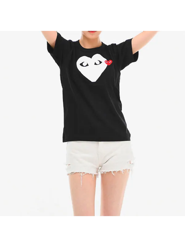 Футболка emblem heart tee 'black' Comme Des Garcons Play — изображение 4 из 4, черный