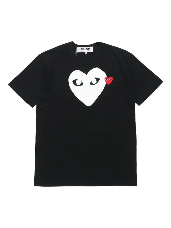 Футболка emblem heart t-shirt 'black' Comme Des Garcons Play — изображение 1 из 2, черный