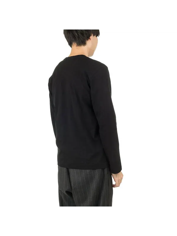 Футболка long-sleeve t-shirt 'black' Comme Des Garcons Play — изображение 3 из 4, черный