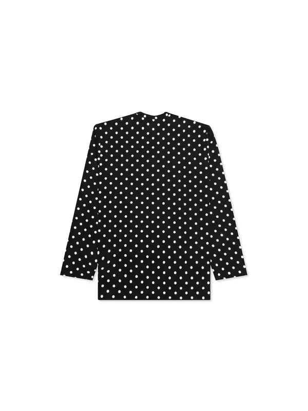 Футболка polka dot long sleeves tee 'black white' Comme Des Garcons Play — изображение 2 из 4, черный