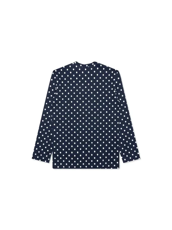 Футболка polka dots printing long sleeves tee 'blue' Comme Des Garcons Play — изображение 2 из 4, синий