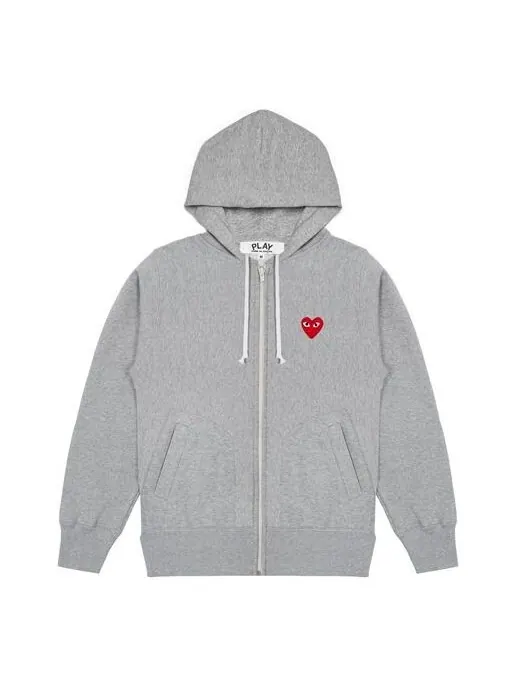 Свитер zip hooded jacket 'grey' Comme Des Garcons Play — изображение 1 из 4, серый