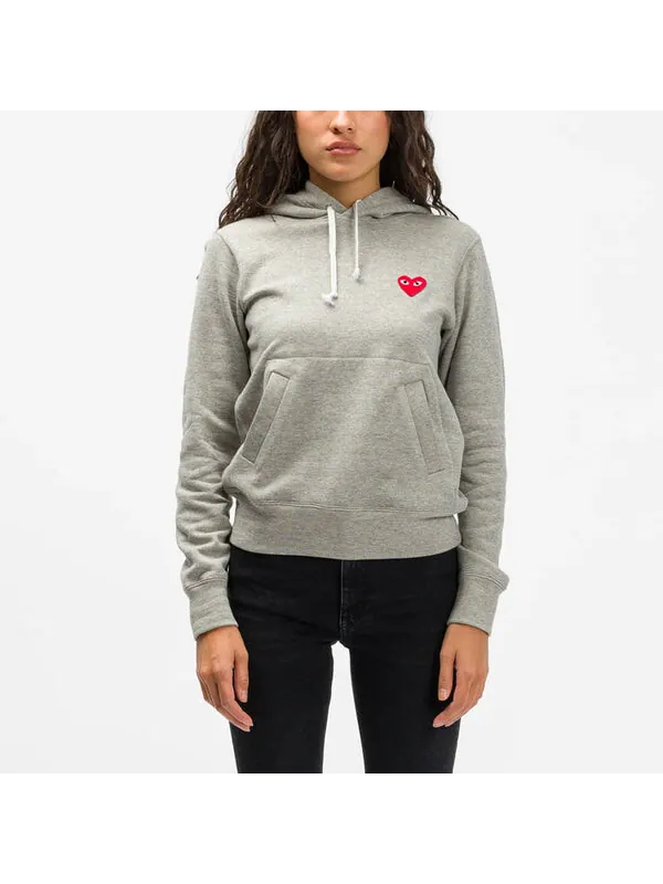 Свитер hoodie 'grey' Comme Des Garcons Play — изображение 3 из 4, серый