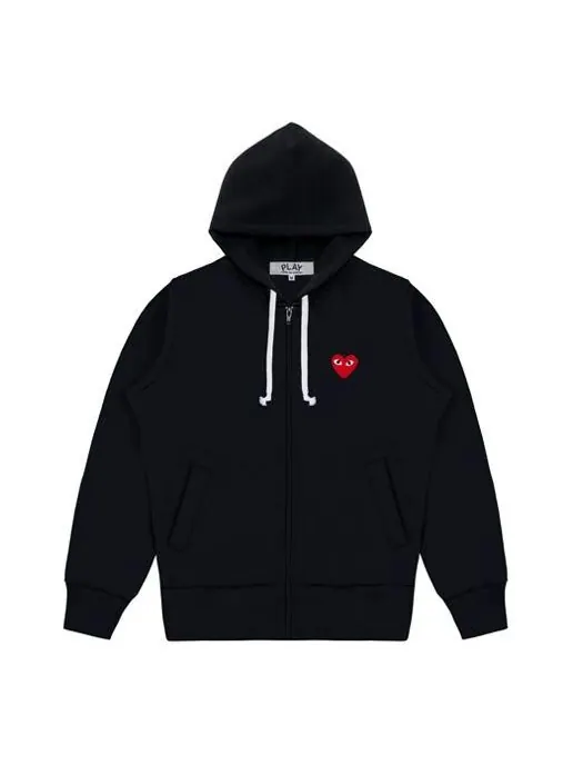 Свитер zip hooded jacket 'black' Comme Des Garcons Play — изображение 1 из 4, черный