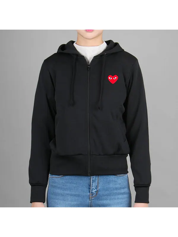 Свитер zip hooded jacket 'black' Comme Des Garcons Play — изображение 3 из 4, черный