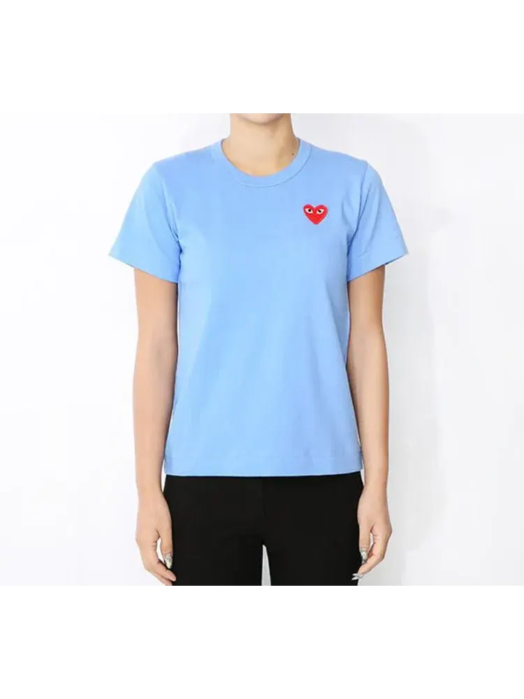 Футболка COMME des GARCONS PLAY FW25 «Синяя» AZ-T211-051-1 — изображение 2 из 5, синий