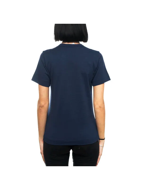 Футболка basic t-shirt gold emblem 'navy' Comme Des Garcons Play — изображение 3 из 3, темно-синий