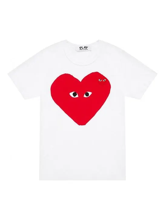 Футболка red emblem small eyes t-shirt 'white' Comme Des Garcons Play — изображение 1 из 4, белый