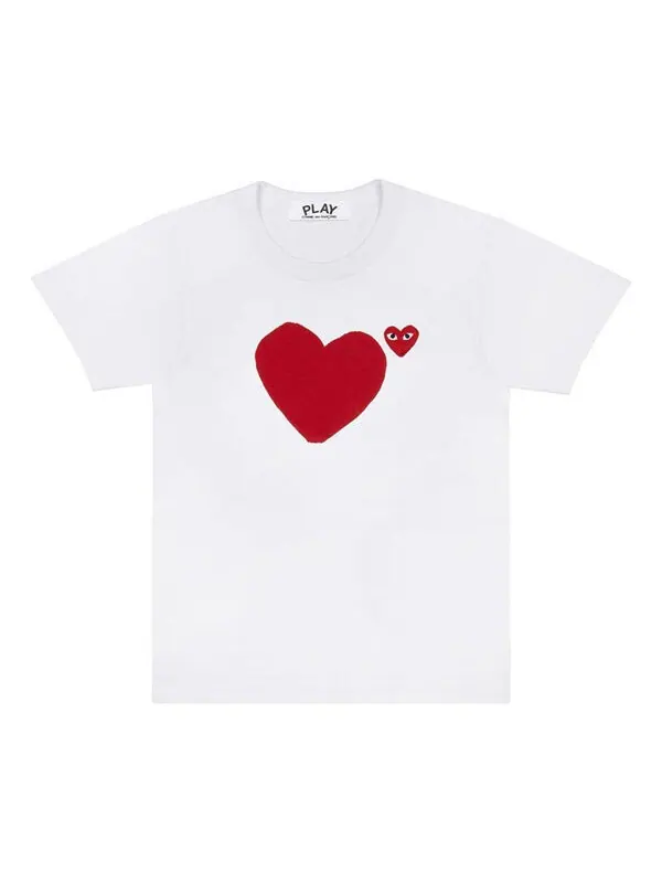 Футболка double sided short sleeves tee 'white' Comme Des Garcons Play — изображение 1 из 4, белый