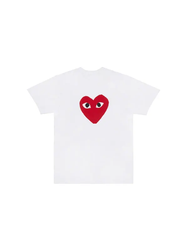 Футболка double sided short sleeves tee 'white' Comme Des Garcons Play — изображение 2 из 4, белый