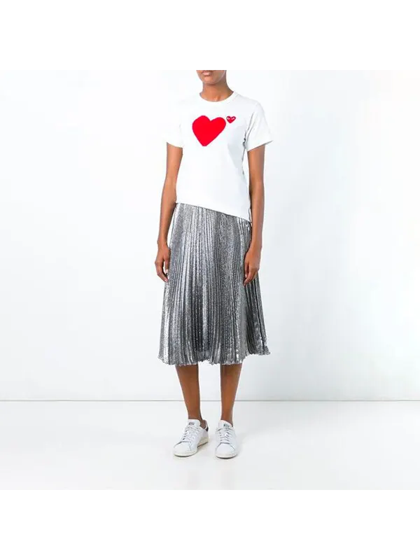 Футболка double sided short sleeves tee 'white' Comme Des Garcons Play — изображение 3 из 4, белый