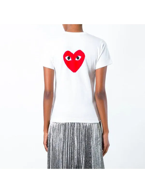 Футболка double sided short sleeves tee 'white' Comme Des Garcons Play — изображение 4 из 4, белый
