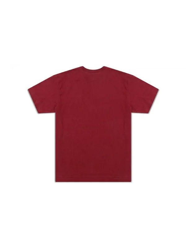 Футболка double hearts t-shirt 'burgundy' Comme Des Garcons Play — изображение 2 из 2, бордовый