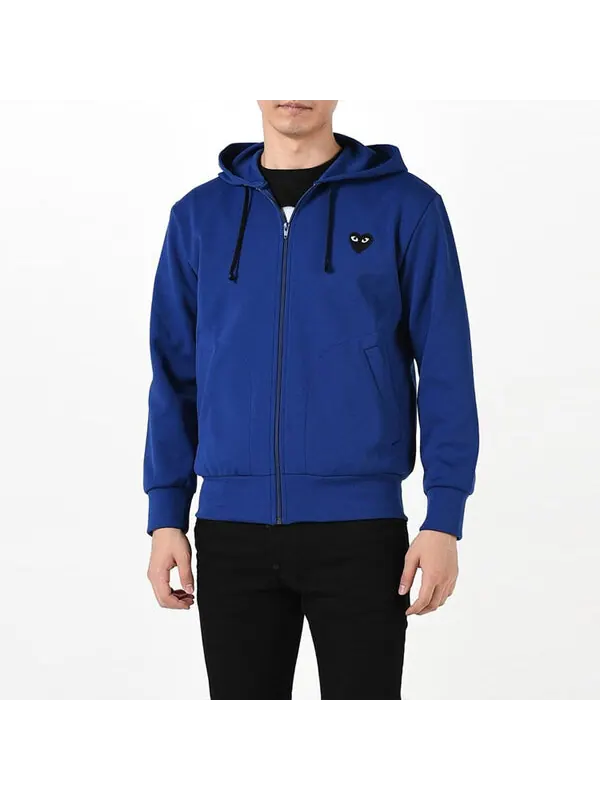 Толстовка zip up hoodie 'blue' Comme Des Garcons Play — изображение 3 из 3, синий