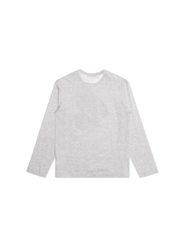 Футболка side heart long sleeves tee 'grey' Comme Des Garcons Play — изображение 2 из 4, серый