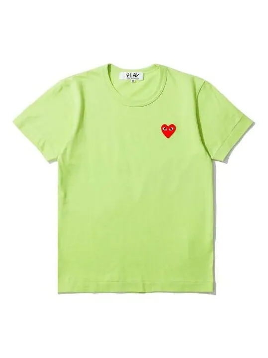 Футболка round neck short sleeve tee 'green' Comme Des Garcons Play — изображение 1 из 4, зеленый