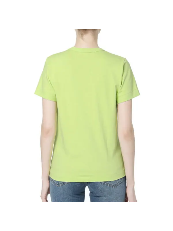 Футболка round neck short sleeve tee 'green' Comme Des Garcons Play — изображение 3 из 4, зеленый