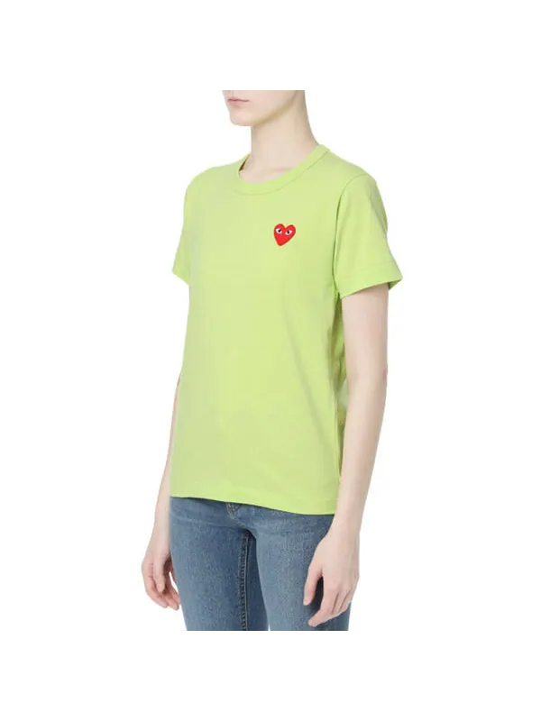 Футболка round neck short sleeve tee 'green' Comme Des Garcons Play — изображение 4 из 4, зеленый