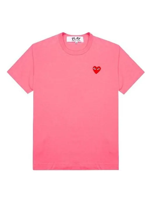 Футболка kawakubo rei small love short sleeve pink Comme Des Garcons Play — изображение 1 из 2, розовый/красный