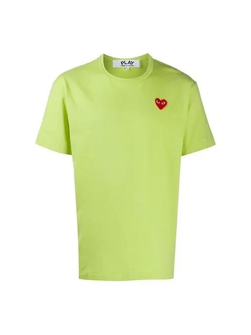 Футболка logo pattern short sleeve green Comme Des Garcons Play — изображение 1 из 2, зеленый