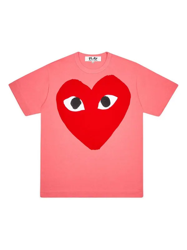 Футболка big heart t-shirt 'pink' Comme Des Garcons Play — изображение 1 из 3, розовый