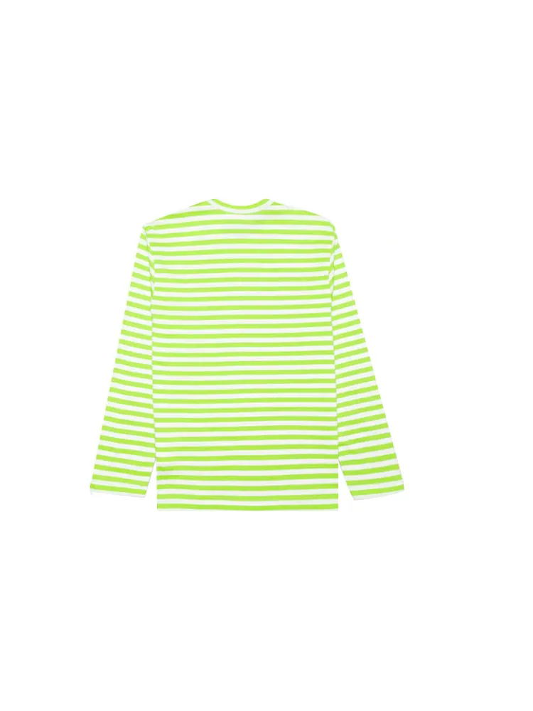 Топ COMME des GARCONS PLAY Pastelle Striped Long-Sleeve Shirt 'Green' — изображение 2 из 2, зеленый