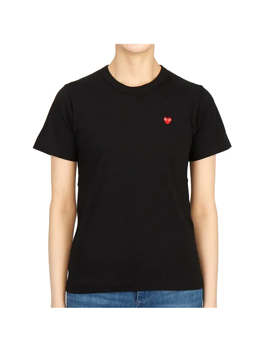 Футболка с маленьким сердечком, черная, AZ-T303-051-1 COMME des GARCONS PLAY FW25 — изображение 2 из 5, черный