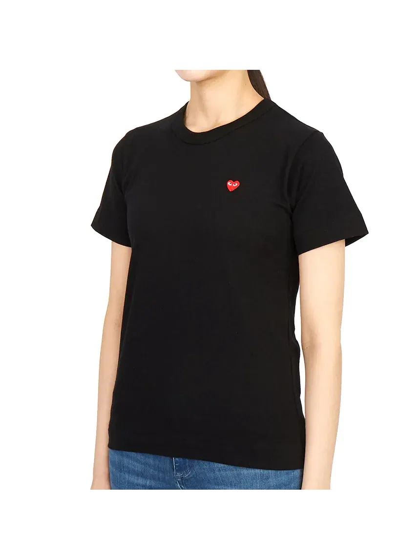 Футболка с маленьким сердечком, черная, AZ-T303-051-1 COMME des GARCONS PLAY FW25 — изображение 3 из 5, черный
