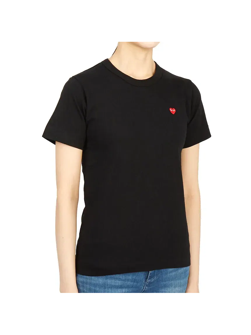 Футболка с маленьким сердечком, черная, AZ-T303-051-1 COMME des GARCONS PLAY FW25 — изображение 4 из 5, черный