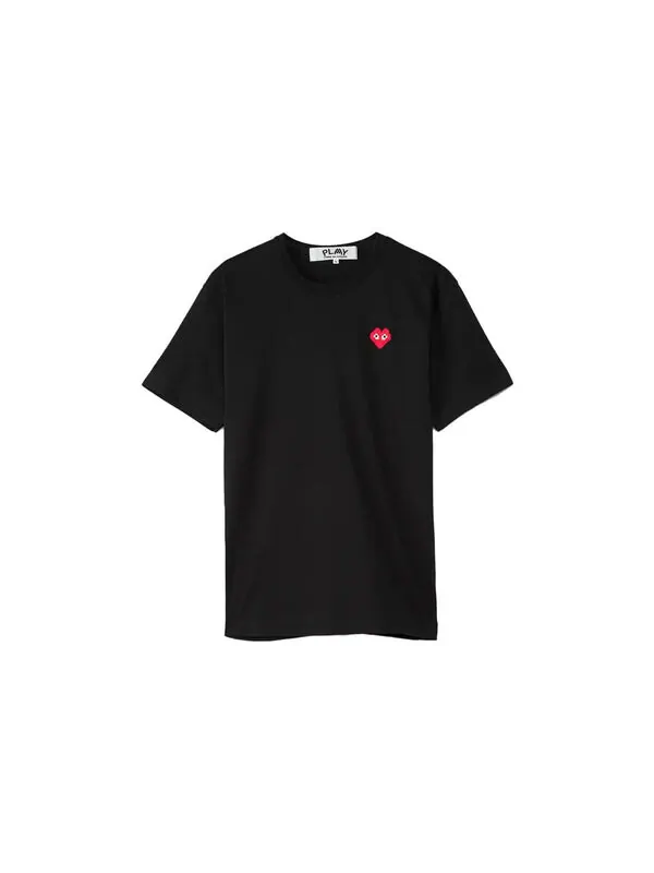 Футболка basic invaders t-shirt red emblem 'black' Comme Des Garcons Play — изображение 2 из 4, черный