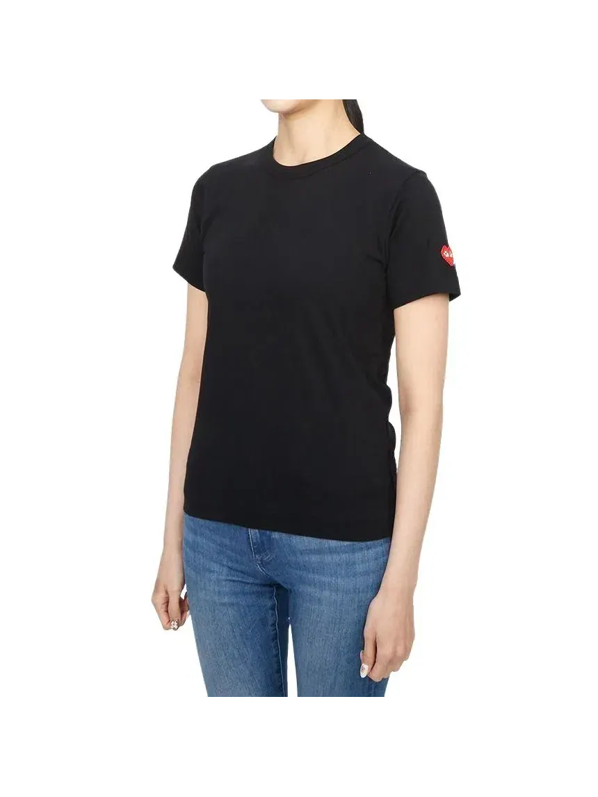Футболка COMME des GARCONS PLAY FW25 с двойным сердцем, черная, AZ-T327-051-1 — изображение 4 из 7, черный